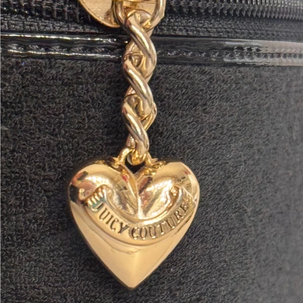 Vintage Juicy Couture Black and Gold Train Case/Vanity/Makeup - Picture 5 of 9